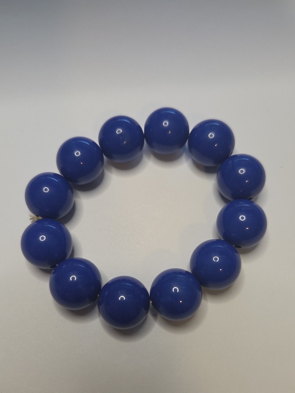 Classic Royal Blue Beaded Stretch Bracelet for Women